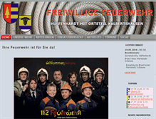 Tablet Screenshot of feuerwehr-hueffenhardt.de